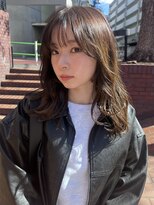 ノラ ギンザ(NORA GINZA)&nbsp;顔まわりレイヤーカットベージュ韓国風レイヤーハッシュカット