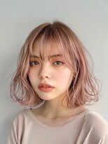 レヴ 草加店(LEV.)&nbsp;イメチェンホワイトブロンド美髪ワイドバング外ハネボブ