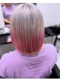 ホワイトミルクティー×さくらピンクグラデーション