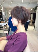 ショートボブ髪型30代40代50代前髪あり前髪なし面長丸顔【荒牧】
