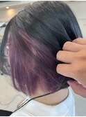 ボブ×インナーカラー