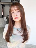 ロング顔周りレイヤー美髪おくれ毛_ba537281