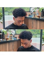 タフ バーバーショップ 大濠店(TOUGH BARBER SHOP)&nbsp;ピンパーマ スパイキーショート