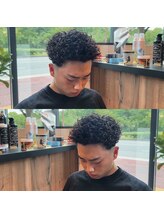 タフ バーバーショップ 大濠店(TOUGH BARBER SHOP) ピンパーマ スパイキーショート