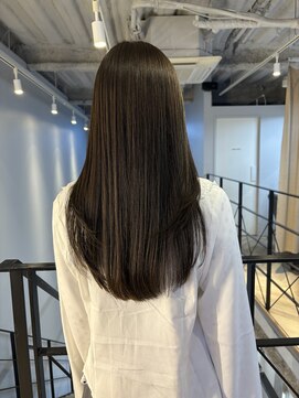 ヌープヘアーアイス(NUUP.hair ici) ★ブリーチなしオリーブベージュ透明感ヘーゼルカラーレイヤー夏