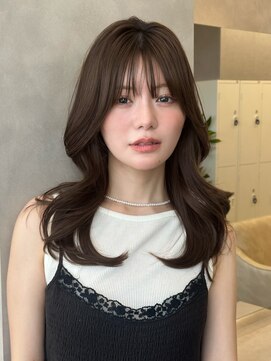 オムニス 表参道(Omnis) 暗髪美髪レイヤーカット小顔顔周り韓国くびれミディアムレイヤー