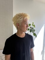 オルヴァ(Orva)&nbsp;ブロンド×スパイキーショート[藤沢/メンズブリーチ/カット]