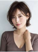 白髪ぼかし脱白髪染め似合わせショートボブ40代50代60代