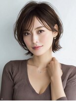 ハーツ 青山表参道店(Heart's)&nbsp;白髪ぼかし脱白髪染め似合わせショートボブ40代50代60代