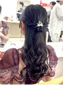 結婚式ヘアセット/結婚式ヘアアレンジ/ハーフアップ