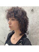 メーヴェ(Mowen) mowen 南堀江　ウルフカット×ハードパーマ