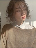 くびれヘア顔周り韓国レイヤーカット黒髪ショートミディアム/柏