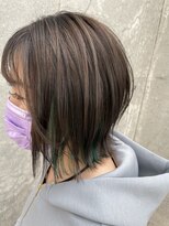 エシェル 平塚店(echelle)&nbsp;インナーカラー☆くすみグリーン