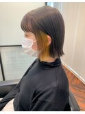インナーカラー前髪くびれイヤリングカラーイメチェン