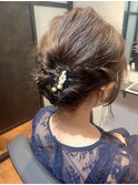 小顔ヘアアレンジ♪二次会ブライダル花嫁