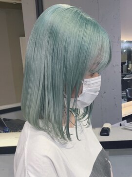 ペレ 渋谷(PELE) Y34_モスグリーン ブリーチ2回～