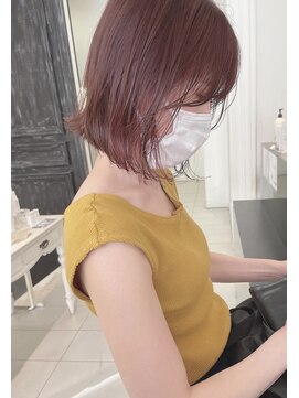 モードケイズ 西宮北口店(MODE K's) ピンクカラー　ボブ