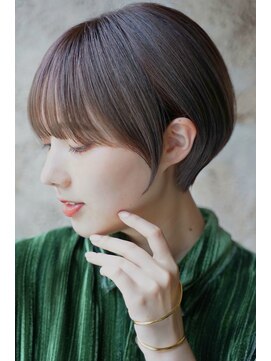 カライングドゥ(ing deux) 大人可愛い20代30代40代黒髪前下がりショートボブ丸みショート◎