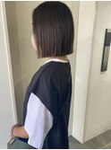 丸くしないストレートボブ