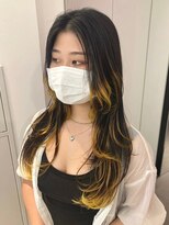 ゲーム 原宿店(GAME)&nbsp;韓国風レイヤーカットウルフカット前髪カットダブルカラー