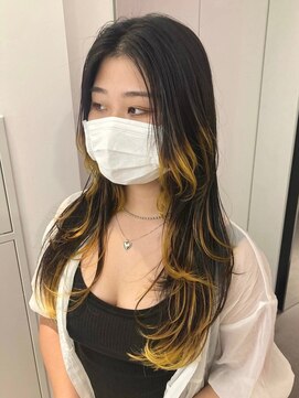 ゲーム 原宿店(GAME) 韓国風レイヤーカットウルフカット前髪カットダブルカラー