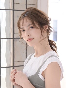 ロアー ヘアー リンク 葛西駅前店(RAWR hair link) 【RAWR】大人ゆるポニー_ロングヘアアンジ