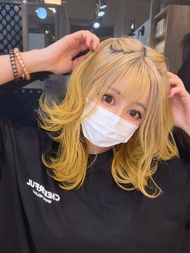 ヘアーグランデシーク(Hair Grande Seeek) ダブルカラー原色イエローバレイヤージュ☆