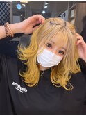 ダブルカラー原色イエローバレイヤージュ☆