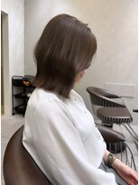 ロンド レア 天神大名店(Lond Le’a)&nbsp;ラベンダーベージュ大人可愛いレイヤーカットくびれヘア韓国