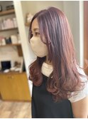 チェリーピンク×ロングレイヤー
