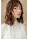 フレンチカジュアル波巻きカールウェットヘアY上尾10代20代30代