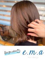 エマヘアデザイン(e.m.a Hair design) ベージュカラー