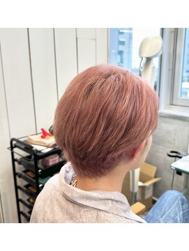 キャラ シャローネ 池袋(Chara Chalone) メンズダブルカラー/ハイトーンピンク/メンズショート【池袋】