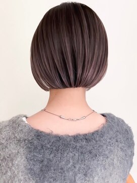 ネイロ バイ ジルブラン 葛西(NeiRo by JIL BLAN) レイヤーカット白髪ぼかしハイライトダブルカラーショートボブ