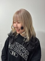 アウラヘアーサロン(aura hair salon)&nbsp;ミルクティーベージュ×オフブラック