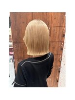 アース 鹿児島天文館店(HAIR&MAKE EARTH)&nbsp;金髪ボブ