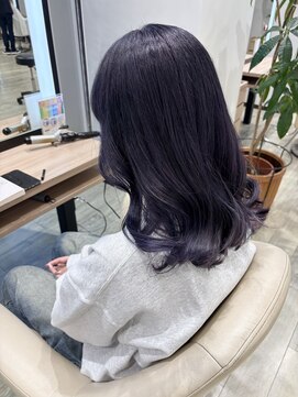 ディーボーイ 健軍店(D-BOY) 黒髪卒業式/パープルグレージュ/ダブルカラー