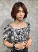 韓国風/艶カラー/肩上ボブ/タンバルモリ/20代/30代/40代