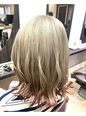 【ハイトーンカラー】ピンクブラウンカラー・裾カラー