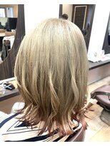 ギッシュ 北名古屋店(guiches)&nbsp;【ハイトーンカラー】ピンクブラウンカラー・裾カラー