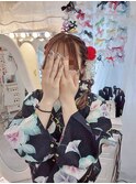 サイド編みおろし／サイドアップ