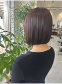 ブラウンカラー×ボブスタイル