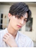ニュアンス毛流れフェザーショートセンターパートウルフ