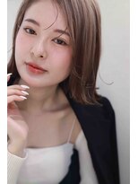 ヘアーアンドメイク エイダ(hair&make eida)&nbsp;ミルクティーブロンド/ダークブルー/デジタルパーマ