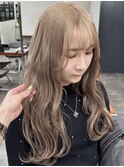 ミルクティーベージュダブルカラーハイトーン韓国レイヤー