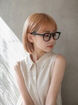 スラッシュ(SLASH) 【SLASH】ハニーベージュ+ボブの艶感重視スタイル