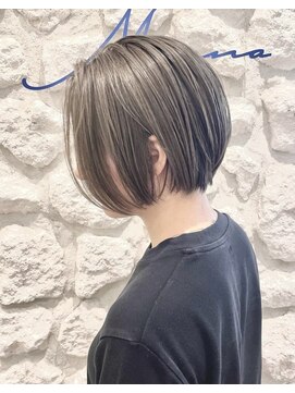 モアナ バイ ヘッドライト 上田店(Moana by HEADLIGHT) Moana【上田】#ショートボブ#ケアブリーチ#グレージュ