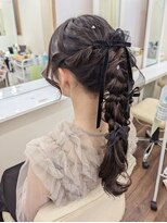 京都ヘアセット着付け専門サロン 夢館 五条店(yumeyakata)&nbsp;ツイン編みおろしへア