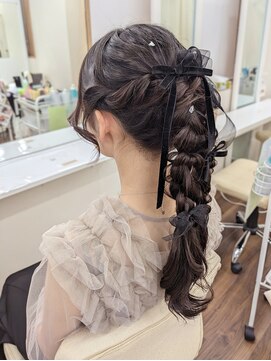 京都ヘアセット着付け専門サロン 夢館 五条店(yumeyakata) ツイン編みおろしへア