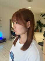 サミット アメ(SUMMIT ame.) ブリーチなしダブルカラーオレンジカラーに顔周りカット